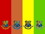 Wallpaper Hogwarts Hã´³er Houses Gryffindor, Ravenclaw, Hufflepuff, Slytherin, Wappen